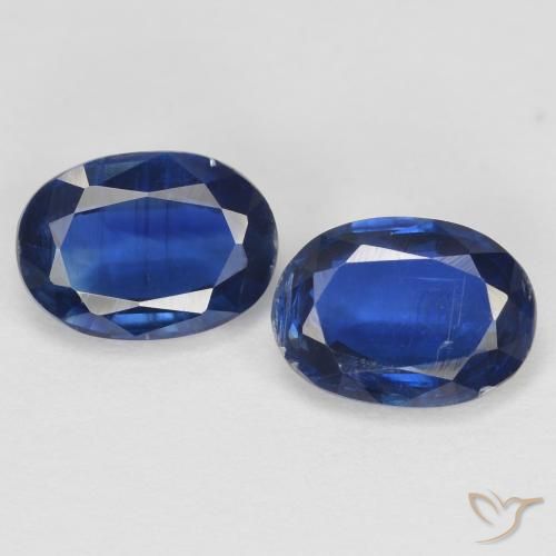 2.02ctw Natural Azul marino cianita, Ovalada, SI