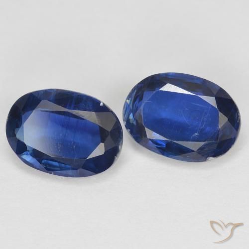 Gemas de Cianita Azul marino natural de 2.02 ct, Ovalada, SI