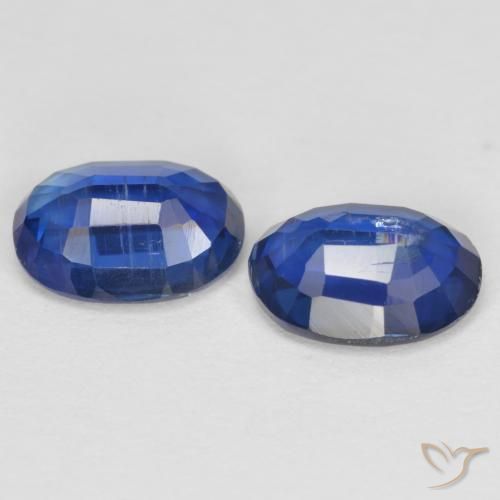 Gemas de Cianita Azul marino natural de 2.02 ct, Ovalada, SI