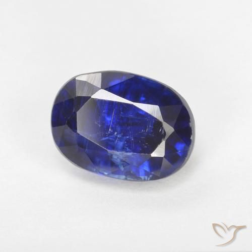 Cianita Azul real natural de 1.34 ct, Ovalada, SI