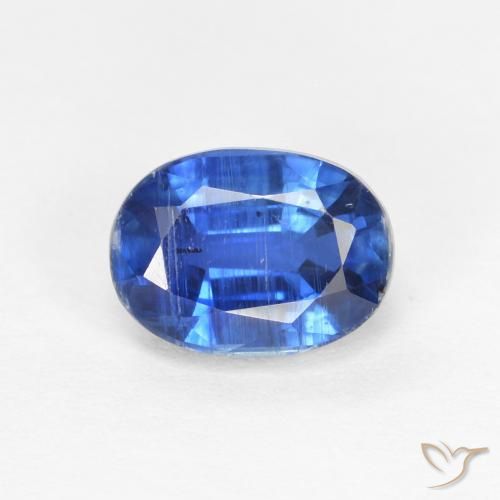 1.31ct Natural Azul oscuro cianita, Ovalada, SI