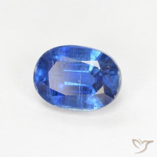 Cianita Azul oscuro natural de 1.31 ct, Ovalada, SI