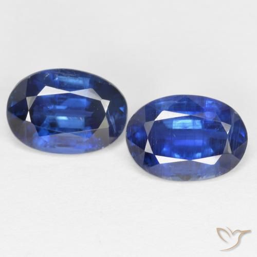 1.85ctw Natural Azul oscuro cianita, Ovalada, SI