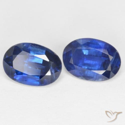 Gemas de Cianita Azul oscuro natural de 1.85 ct, Ovalada, SI