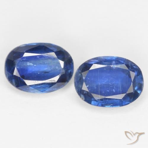2.22ctw Natural Azul oscuro cianita, Ovalada, SI