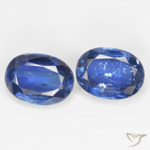 Gemas de Cianita Azul oscuro natural de 2.22 ct, Ovalada, SI