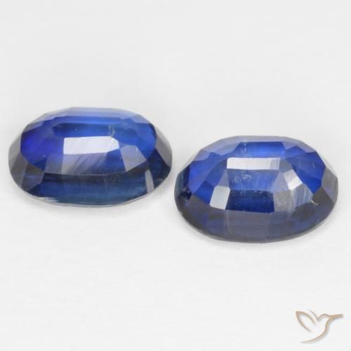 Gemas de Cianita Azul oscuro natural de 2.22 ct, Ovalada, SI