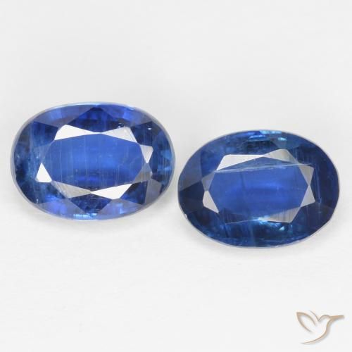 2.16ctw Natural Azul marino cianita, Ovalada, SI