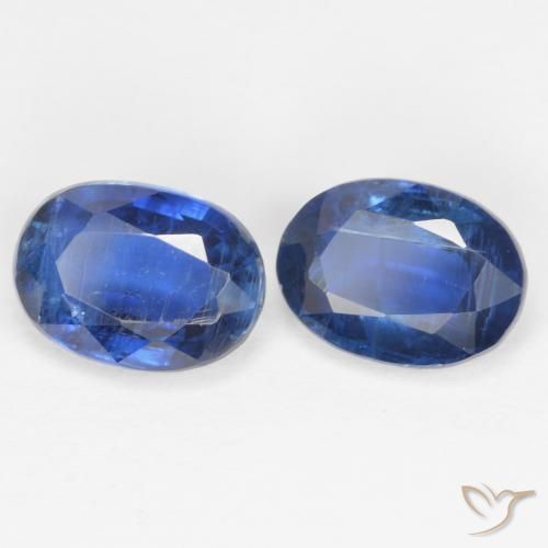 Gemas de Cianita Azul marino natural de 2.16 ct, Ovalada, SI