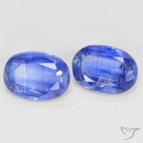 Gemas de Cianita Azul marino claro natural de 2.07 ct, Ovalada, SI