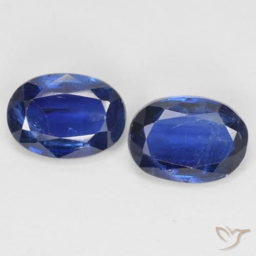 1.98ctw Natural Azul marino cianita, Ovalada, SI