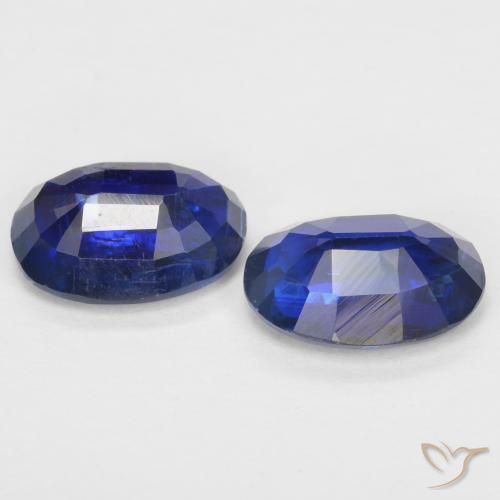 Gemas de Cianita Azul real natural de 1.88 ct, Ovalada, SI