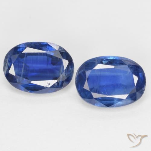 2.11ctw Natural Azul oscuro Cianita, Ovalada, SI