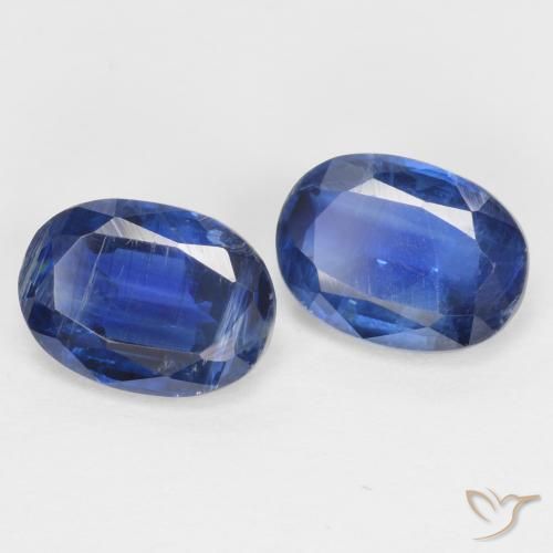 Gemas de Cianita Azul oscuro natural de 2.11 ct, Ovalada, SI
