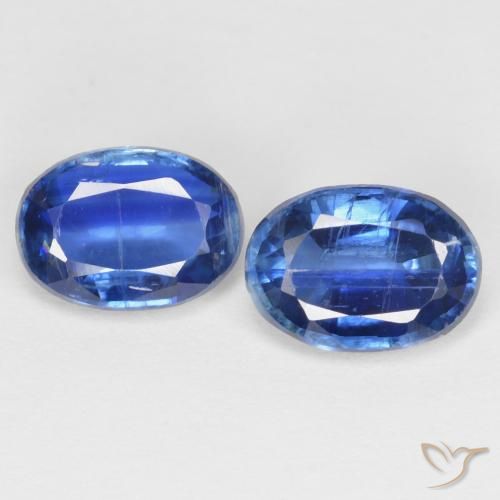 2.01ctw Natural Azul marino cianita, Ovalada, SI