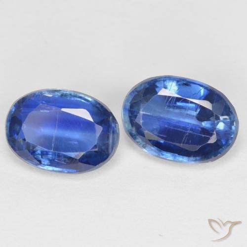 Gemas de Cianita Azul marino natural de 2.01 ct, Ovalada, SI