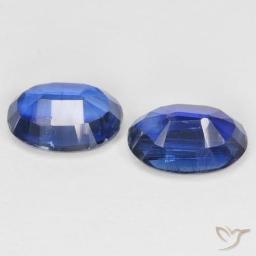 Gemas de Cianita Azul marino natural de 2.01 ct, Ovalada, SI