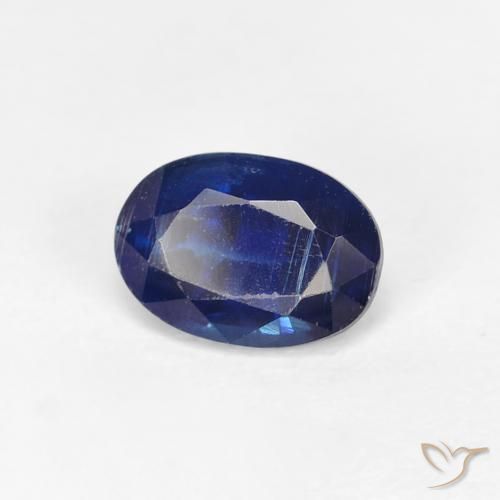Cianita Azul marino natural de 0.97 ct, Ovalada, VS