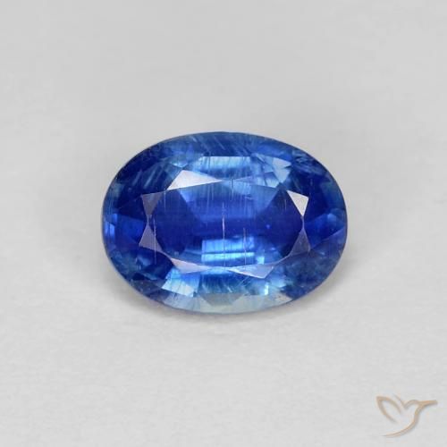 1.02ct Natural Azul marino cianita, Ovalada, VS