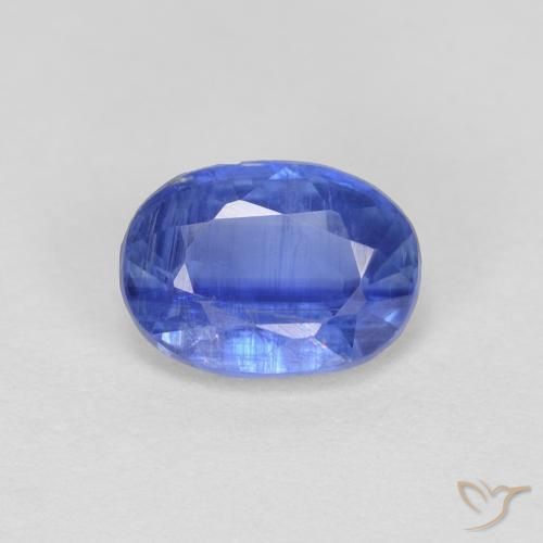 0.96ct Natural Azul marino cianita, Ovalada, VS-SI