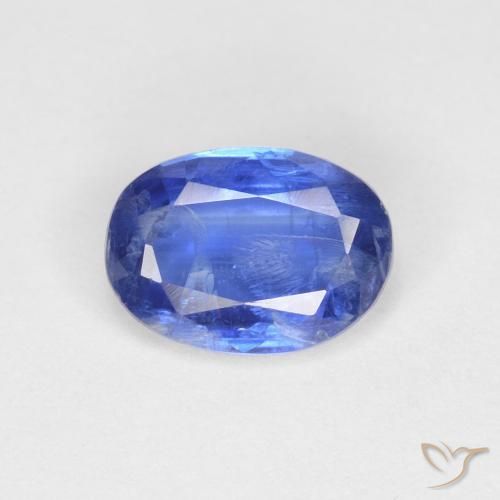 0.97ct Natural Azul oscuro cianita, Ovalada, VS-SI