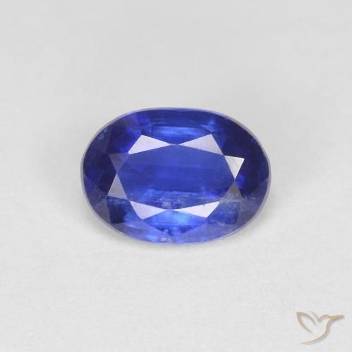 0.80ct Natural Azul marino cianita, Ovalada, VS-SI