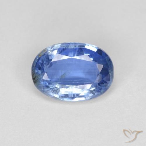 0.89ct Natural Azul marino claro cianita, Ovalada, VS-SI, Photo A