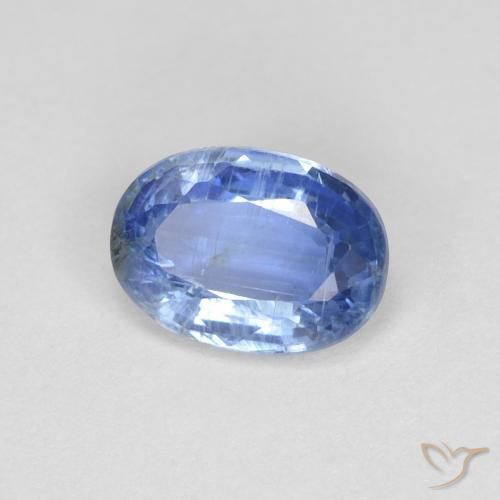 Cianita Azul marino claro natural de 0.89 ct, Ovalada, VS-SI
