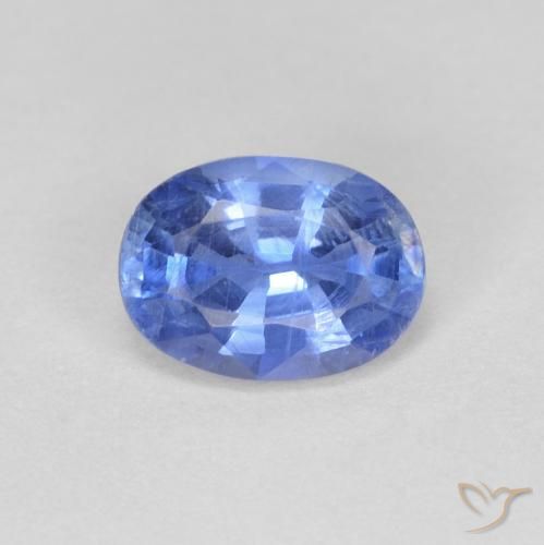 0.89ct Natural Azul claro cianita, Ovalada, VS