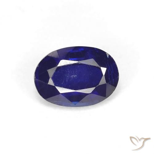 0.99ct Natural Azul oscuro cianita, Ovalada, VS
