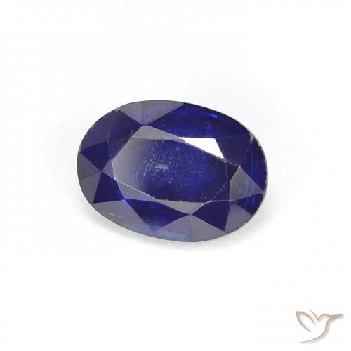 Cianita Azul oscuro natural de 0.99 ct, Ovalada, VS