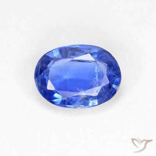 0.95ct Natural Azul azur intenso cianita, Ovalada, SI