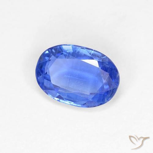 Cianita Azul azur intenso natural de 0.84 ct, Ovalada, VS