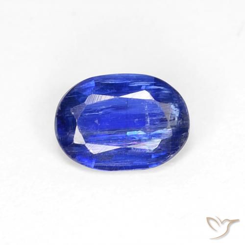 0.83ct Natural Azul oscuro cianita, Ovalada, SI