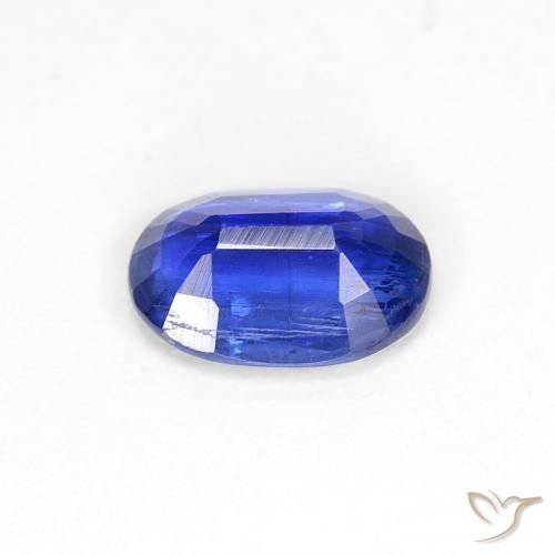 Cianita Azul oscuro natural de 0.83 ct, Ovalada, SI
