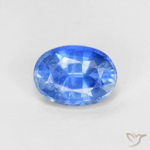 1.17ct Natural Azul azur intenso cianita, Ovalada, VS