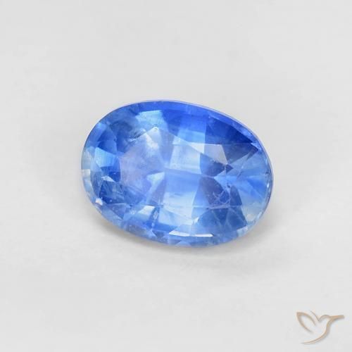 Cianita Azul azur intenso natural de 1.17 ct, Ovalada, VS