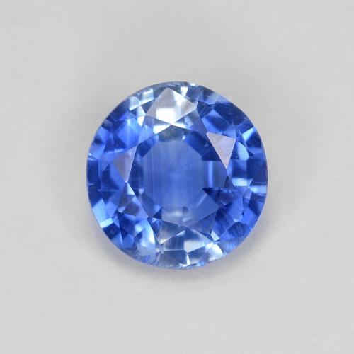 Cianita azul natural de 0,80 ct, corte redondo, VS-SI