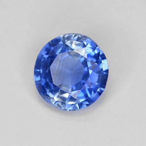 Cianita azul natural de 0,80 ct, corte redondo, VS-SI