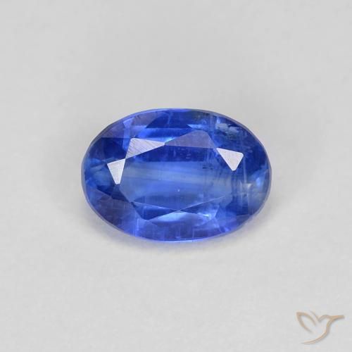 0.99ct Natural Azul oscuro Cianita, Ovalada, SI