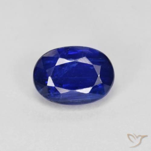 1.32ct Natural Azul oscuro cianita, Ovalada, SI