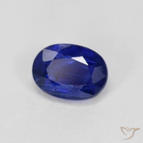 Cianita Azul oscuro natural de 1.32 ct, Ovalada, SI