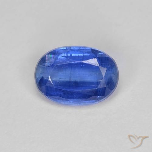 1.06ct Natural Azul oscuro cianita, Ovalada, SI