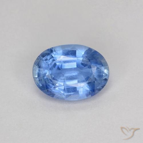 Cianita Azul marino claro natural de 1.06 ct, Ovalada, VS-SI
