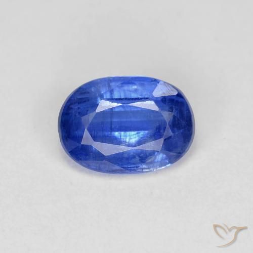 0.98ct Natural Azul azur intenso cianita, Ovalada, VS-SI