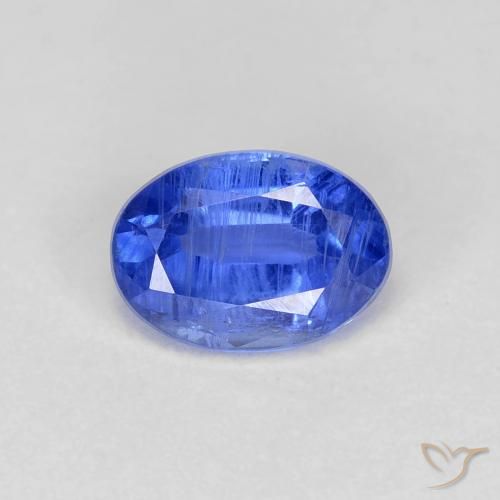 1.14ct Natural Azul oscuro cianita, Ovalada, VS-SI