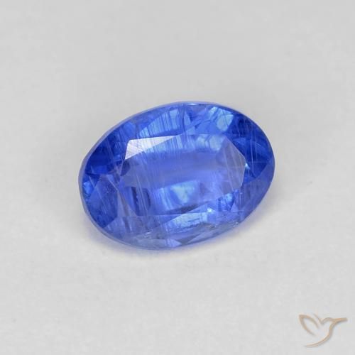 Cianita Azul oscuro natural de 1.14 ct, Ovalada, VS-SI