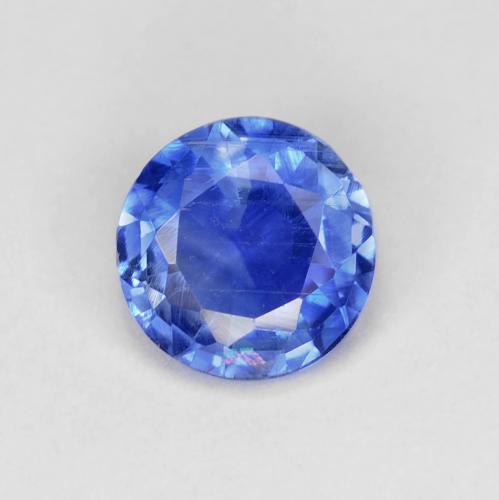 Cianita Azul azur intenso natural de 1.00 ct, Corte Redondo, VS-SI