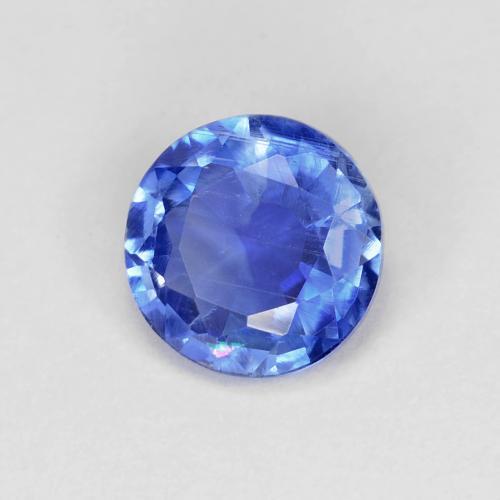 Cianita Azul azur intenso natural de 1.00 ct, Corte Redondo, VS-SI