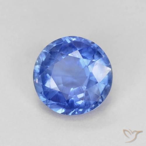 Cianita azul natural de 1,06 ct, corte redondo, VS-SI